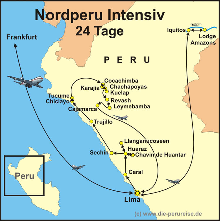 Nordperu Reise der BCT-Touristik zu den Pre Inka Hochkulturen.