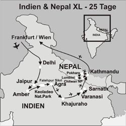 Nepal Reisen – 25 Tage Indien & Nepal XL