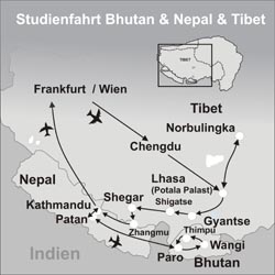 Tibet Reisen - 24 Tage Bhutan, Nepal & Tibet