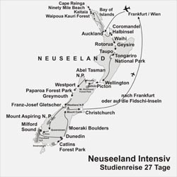 Neuseeland Reisen – 28 Tage Studienreisen Neuseeland Intensiv